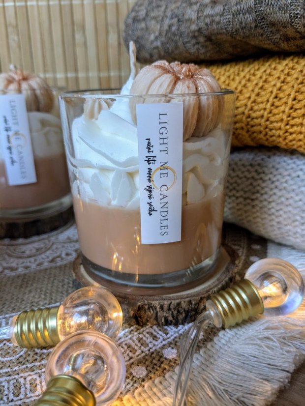 Sójová svíčka Pumpkin Spice Latte | Vůně: dýně a hřebíček, káva, vanilka