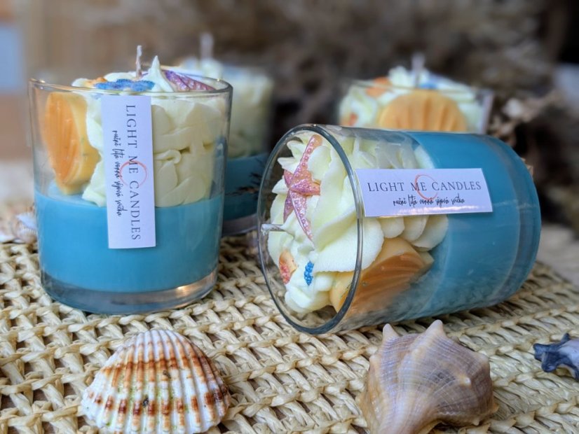 Sójová svíčka Laguna | Vůně: kokos a jasmín - Objem: 60 ml