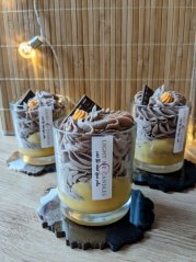 Sojová svíčka Čokoládová pěna | Vůně: čokoláda a pomeranč