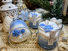 Sójová svíčka První Sníh I Vůně: bergamot, kokos, vanilka