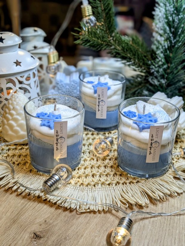 Sójová svíčka První Sníh I Vůně: bergamot, kokos, vanilka