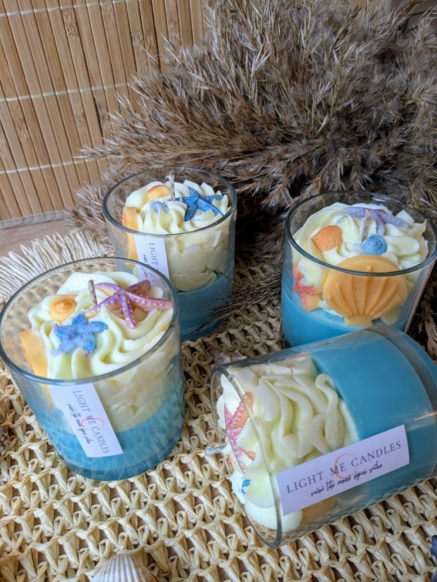 Sójová svíčka Laguna | Vůně: kokos a jasmín - Objem: 60 ml