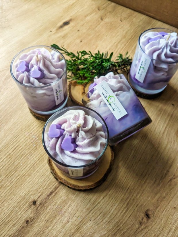 Mramorová sójová svíčka Levandule | Vůně: levandule