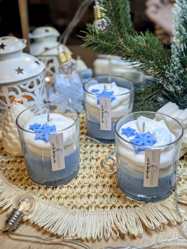 Sójová svíčka První Sníh I Vůně: bergamot, kokos, vanilka