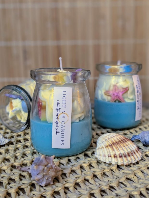 Sójová svíčka Laguna | Vůně: kokos a jasmín - Objem: 60 ml