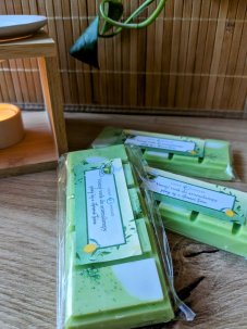 Sójový vonný vosk: čoko-vosk | Vůně: Zelený čaj a citronová tráva