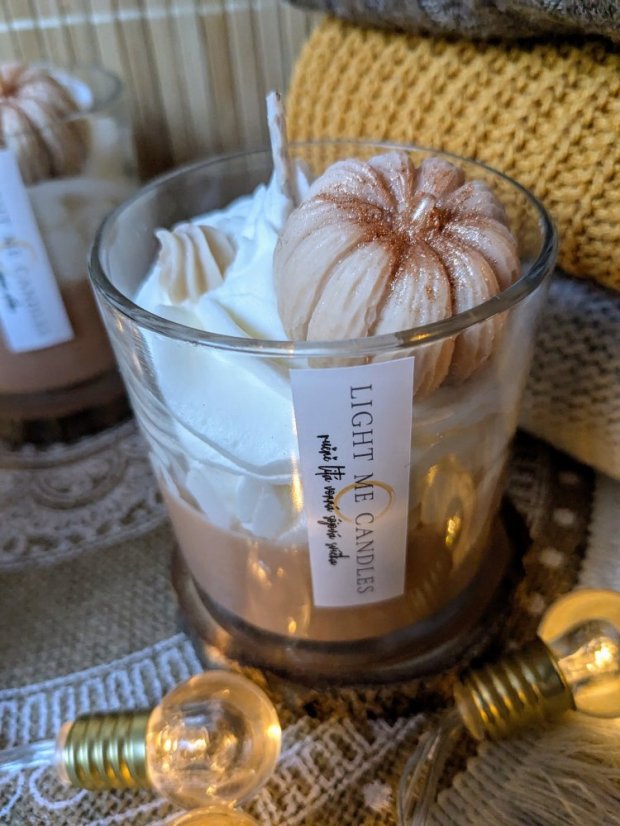 Sójová svíčka Pumpkin Spice Latte | Vůně: dýně a hřebíček, káva, vanilka
