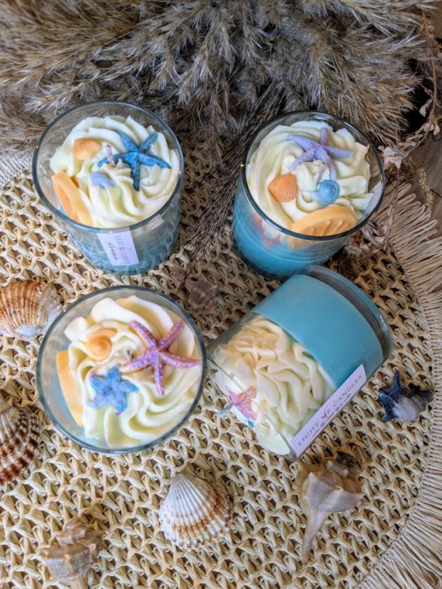 Sójová svíčka Laguna | Vůně: kokos a jasmín - Objem: 60 ml